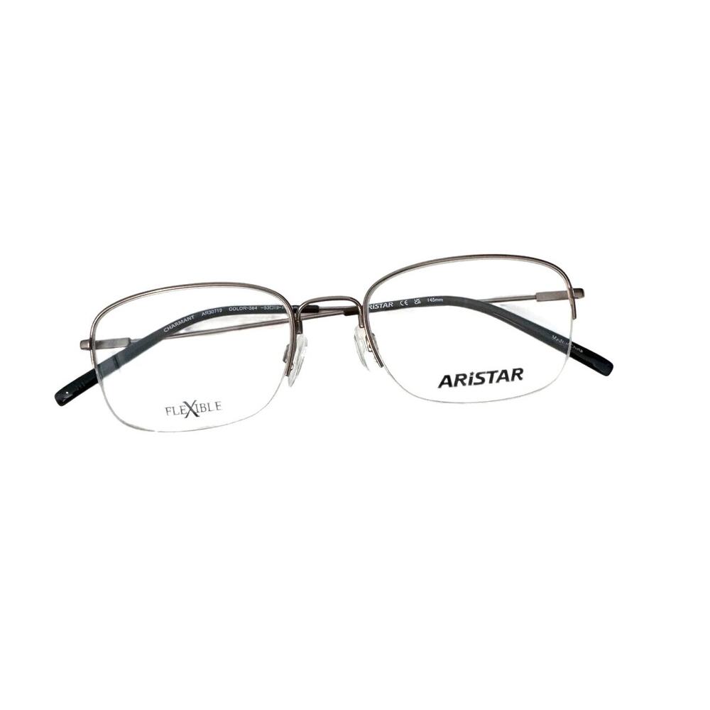 NEW Aristar AR 30719 Half rim/ Semi rimless silver glasses